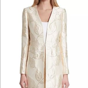 Tahari ASL Floral Metallic Jacquard Jacket